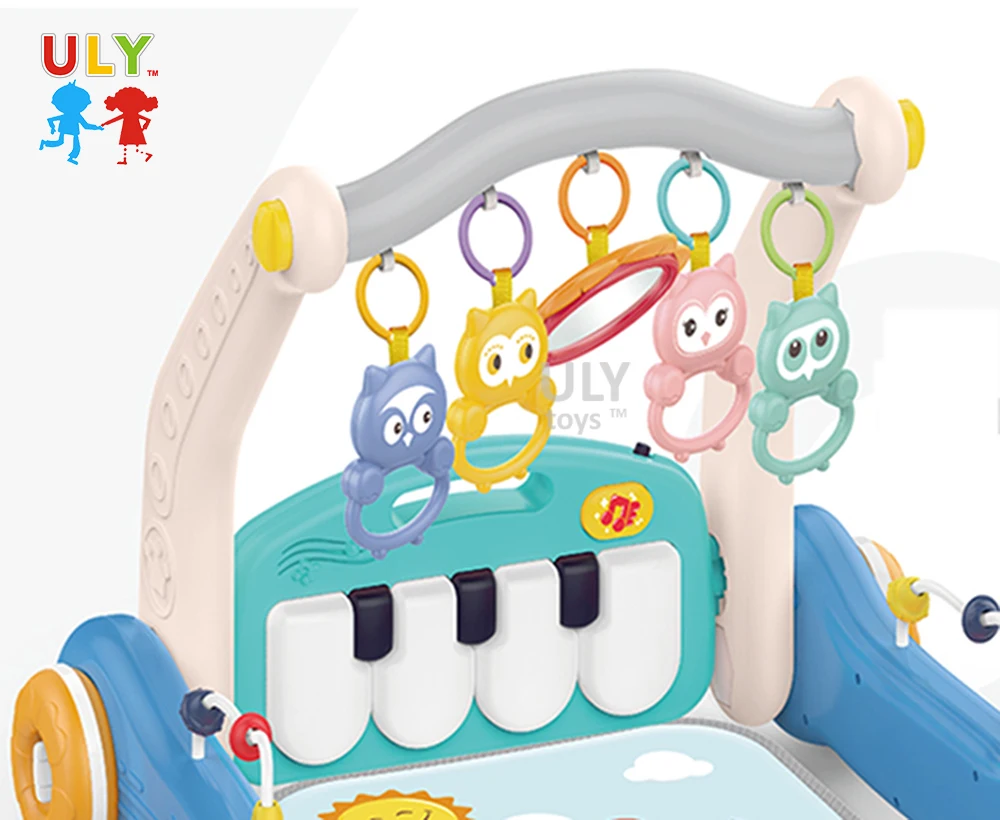 2 In 1 Baby Walkers Piano Rack Pedal Toys Baby Activity Gym  Foldable Musical Play Mat Infant Activity Mat