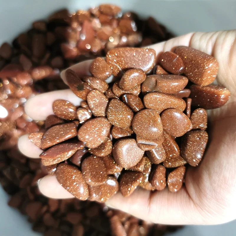 Wholesale hot sale  goldstone crystal stones crystal gravel stones bulk crystals tumbled stones