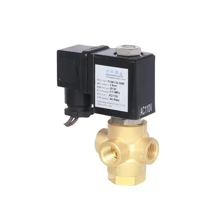 Good Quality  Ce Approved Direct Acting 3 Way General Purpose 12vdc 24vdc Solenoid Valve
