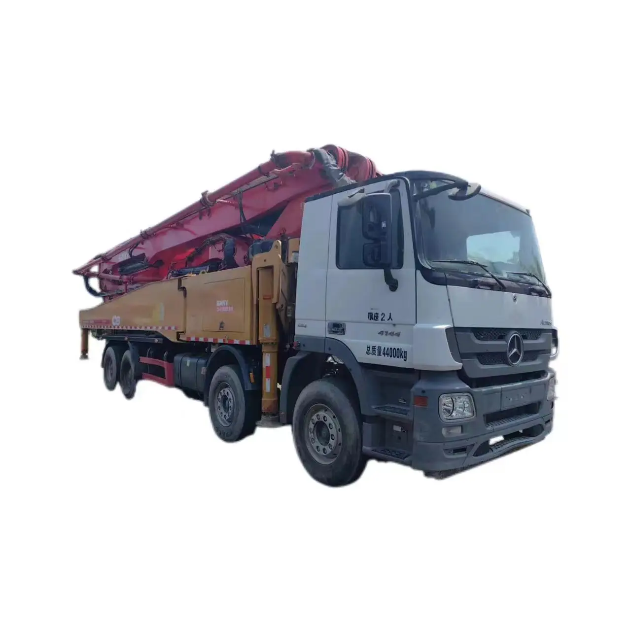 Дизельный силовой 2019 SANY 56 м б/у бетононасос Подержанный грузовой насос на шасси Mercedes для продажи