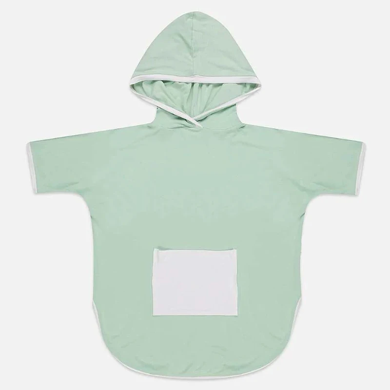 Organic kids bamboo poncho custom kids beach towel hooded poncho eco friendly children hooded towel jersey  beach poncho kids