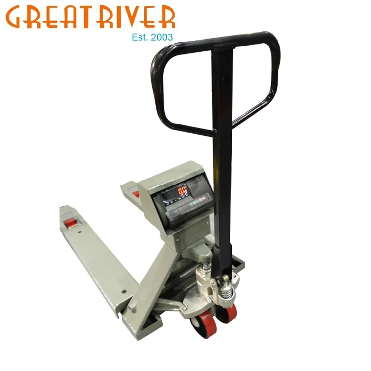 Electronic Digital 1000kg pallet wrapping machine with  forklift scale