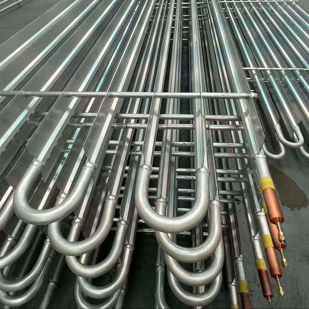 LXRY cold room heat exchanger tube energy-saving custom refrigerated aluminum tube double-fin octagonal D25 D32 inner diameter