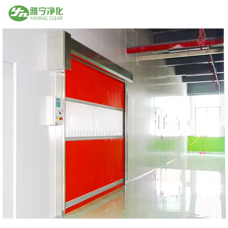Yaning Cargo Air Shower for Warehouse Rolling Shutter Industrial Fast High Speed Factory Interior PVC Curtain Door