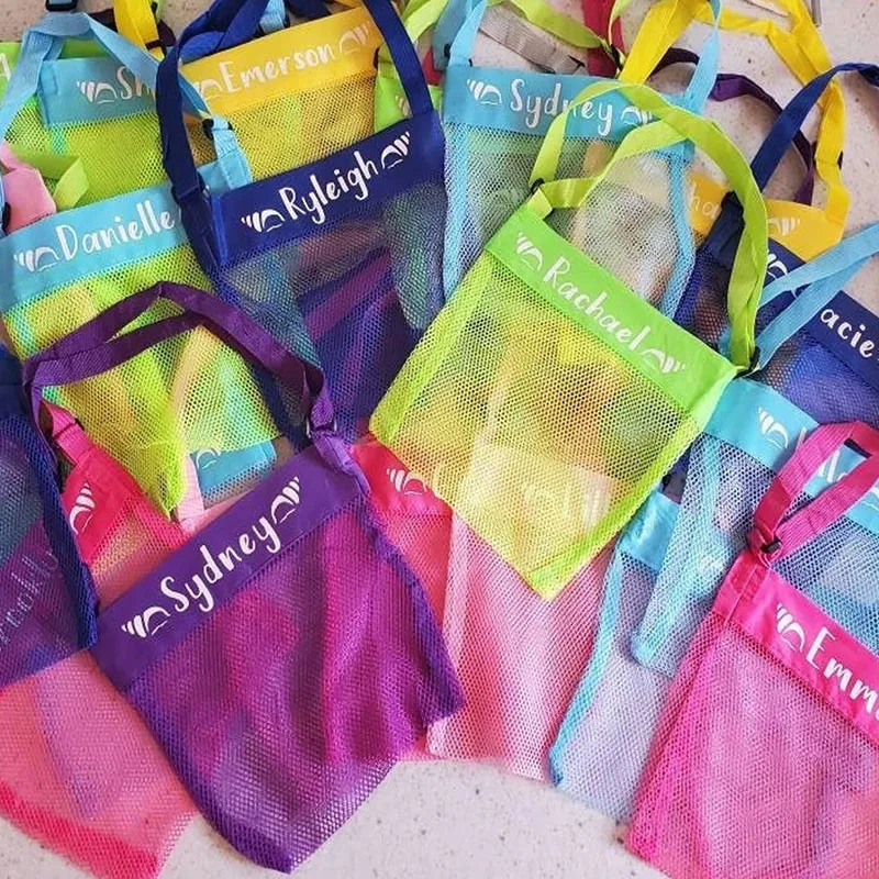 Wholesale Custom Luxury Beach Bags For Kids Mesh Shell Toy Summer Mesh Beach Bag
