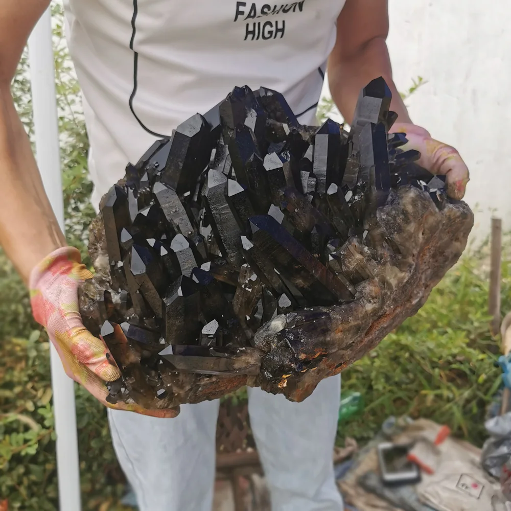 Wholesale large Citrine Smoky Quartz Cluster Natural Citrine Cluster For Decoration