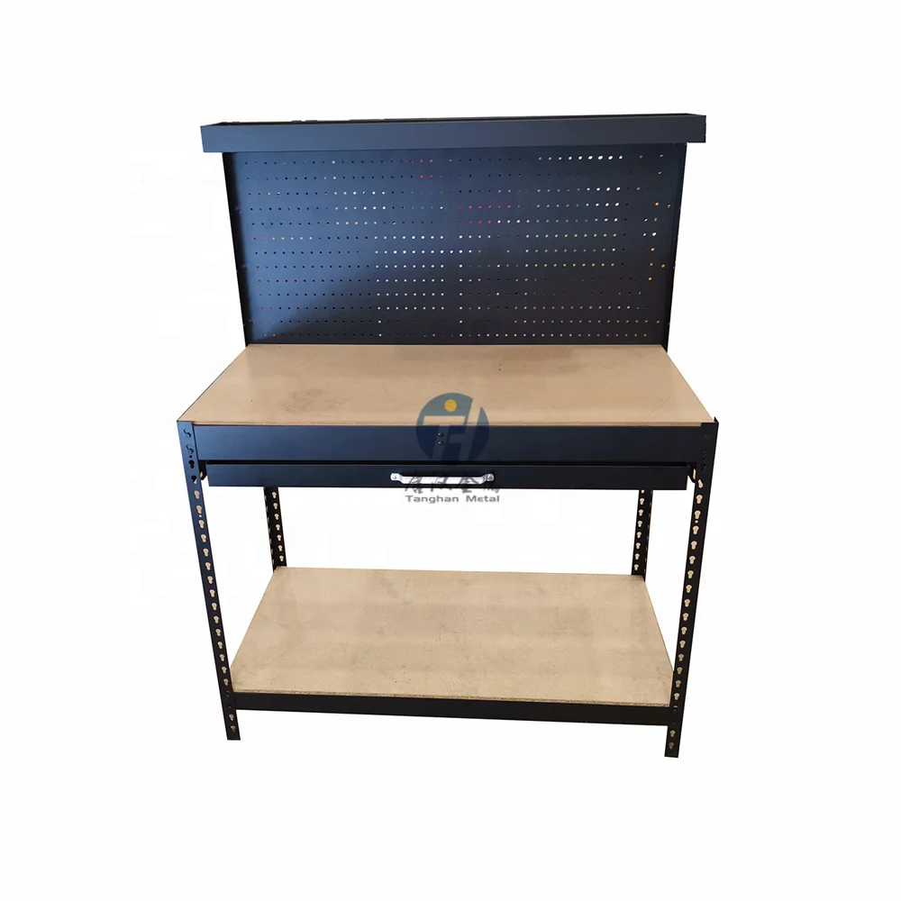 Heavy Duty Utility Metal Black Folding Work bench garage with drawers Steel bench with drawers