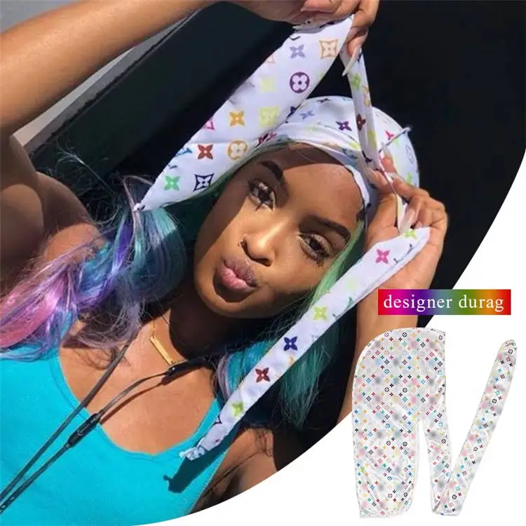 
Wholesale silk satin velvet silky women durag vendor designer durag for men 