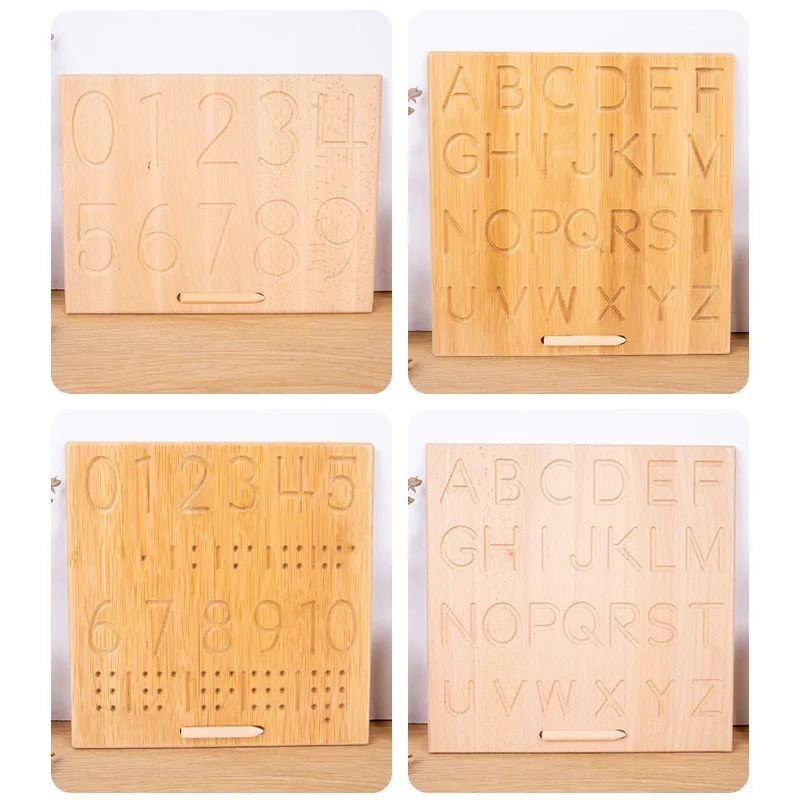 Language Toys Arabic double-sided letter tracing Alphabet Numbers kids learning Writing Board wooden puzzle game