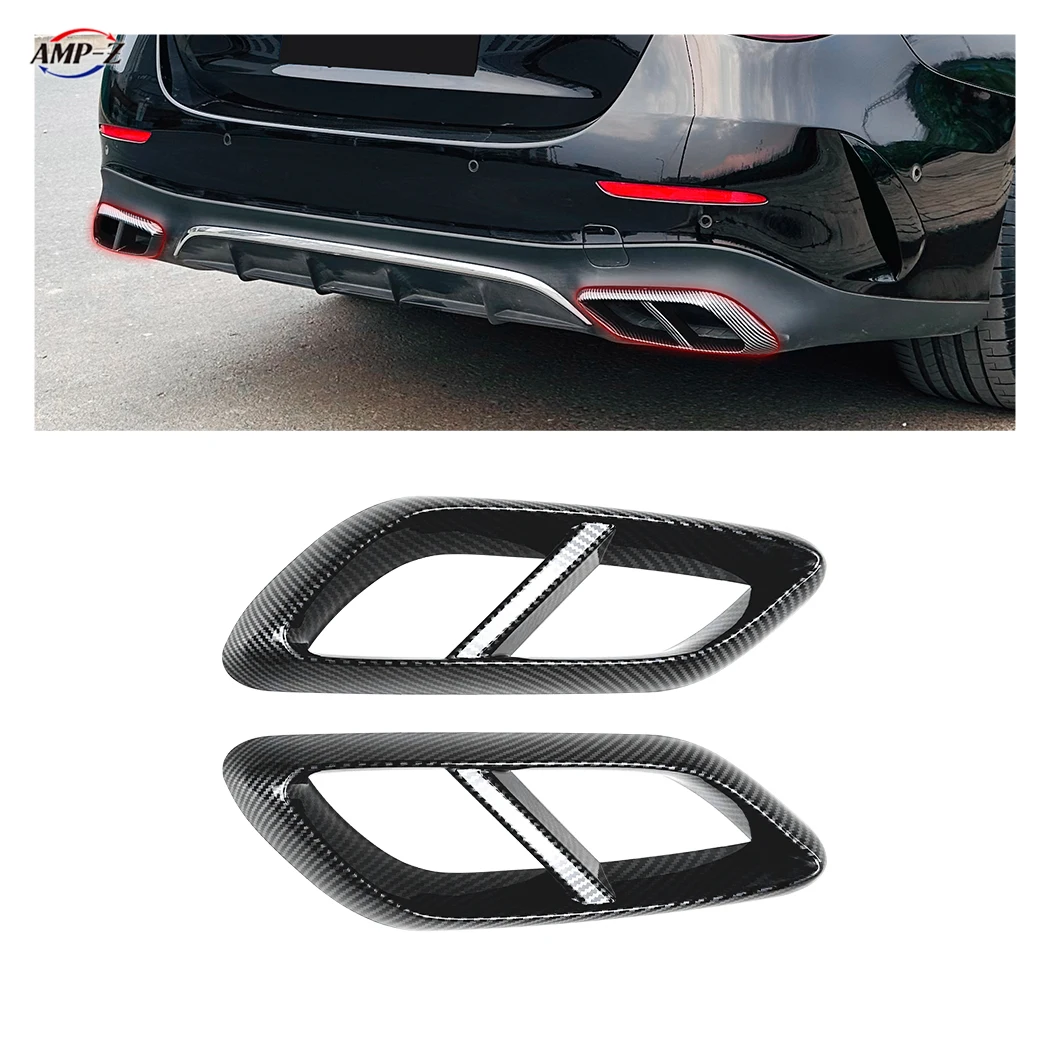 AMP-Z W214 Exhaust Pipe Cover Auto Body Tunning For Mercedes Benz E Class W214 2024+ E260 300 AMG Car Accessories