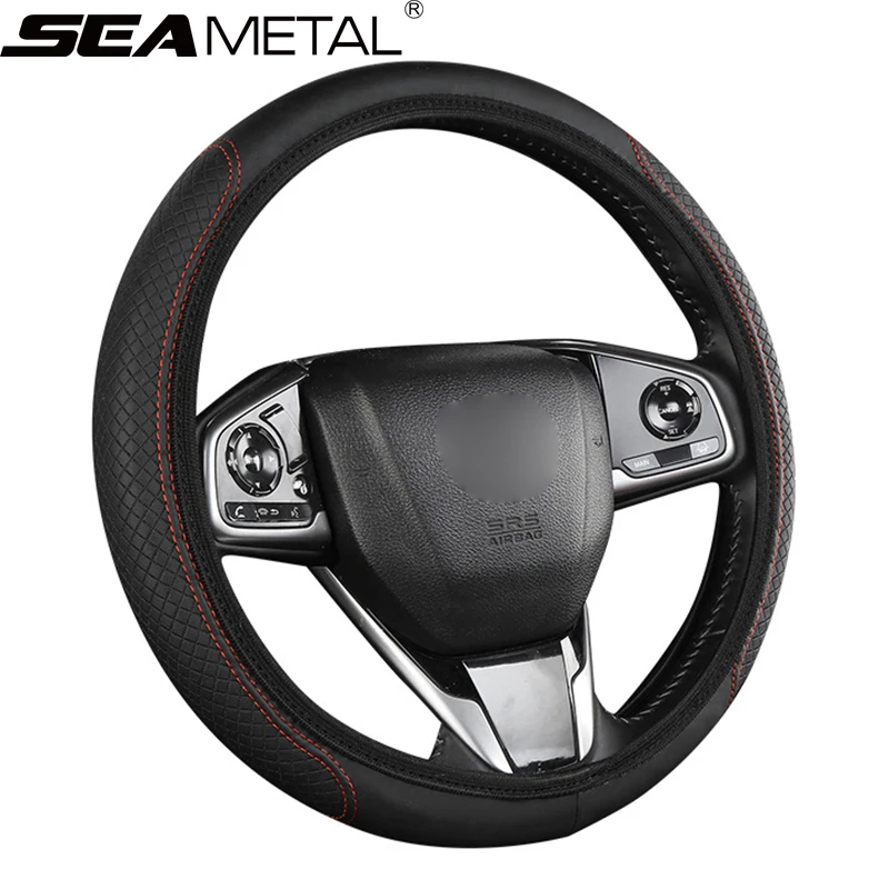 37-39cm Universal Microfiber Leather Auto Steering Wheel Cover Interior Accessories Car Steering Wheel Cover