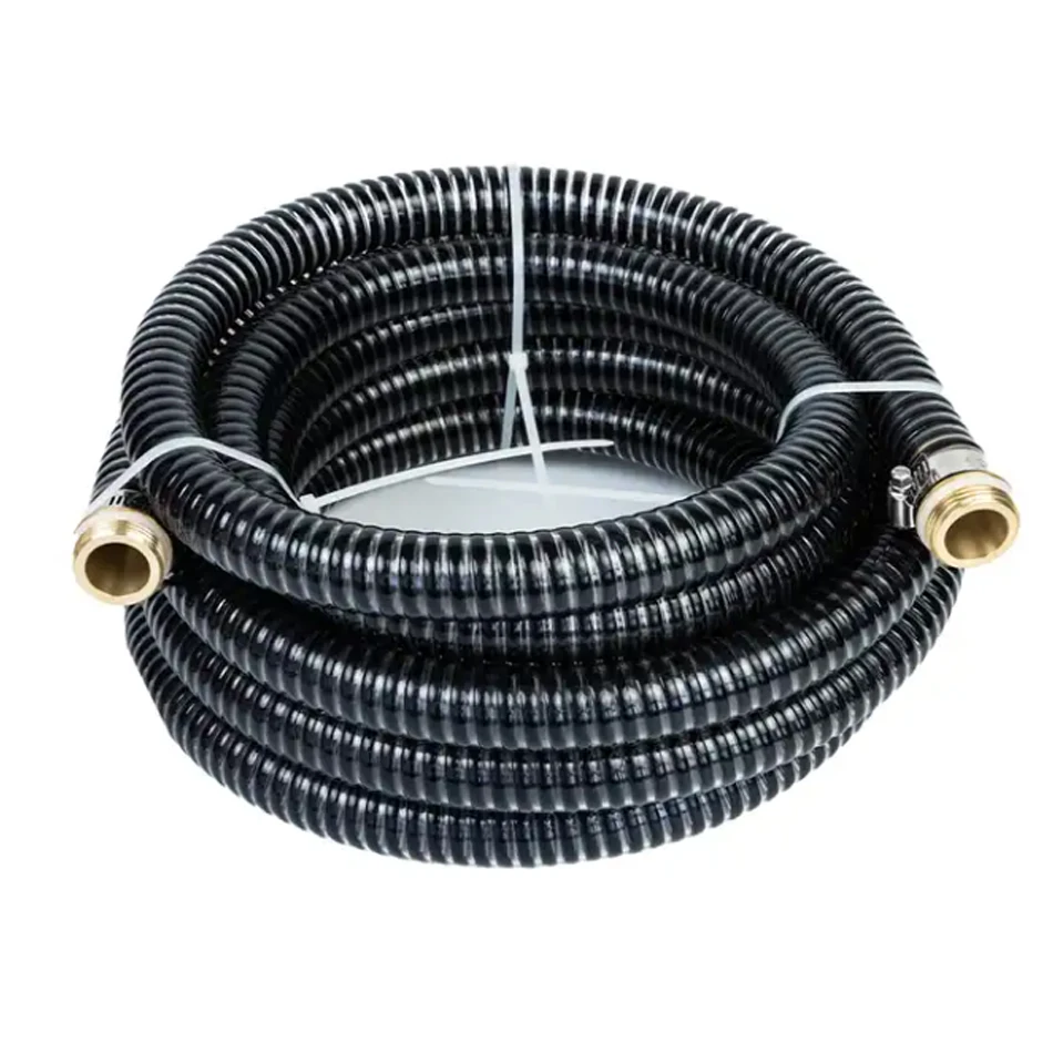 Garden Hose Expandable Thickness 0.5-1.2mm 2 Inch Corrugated Garden Water Pump Flexible PVC Spiral Suction Hose
