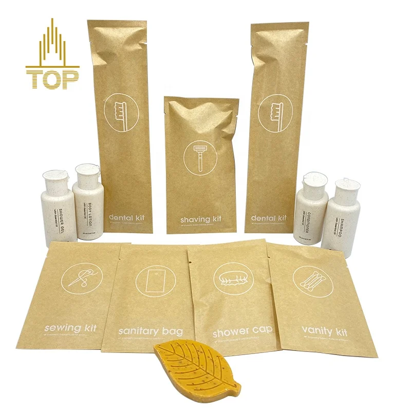 ECO Friendly Hotel Amenity Kit manufacturers Bathroom Accessories disposable Hotel Bathroom Amenities Set