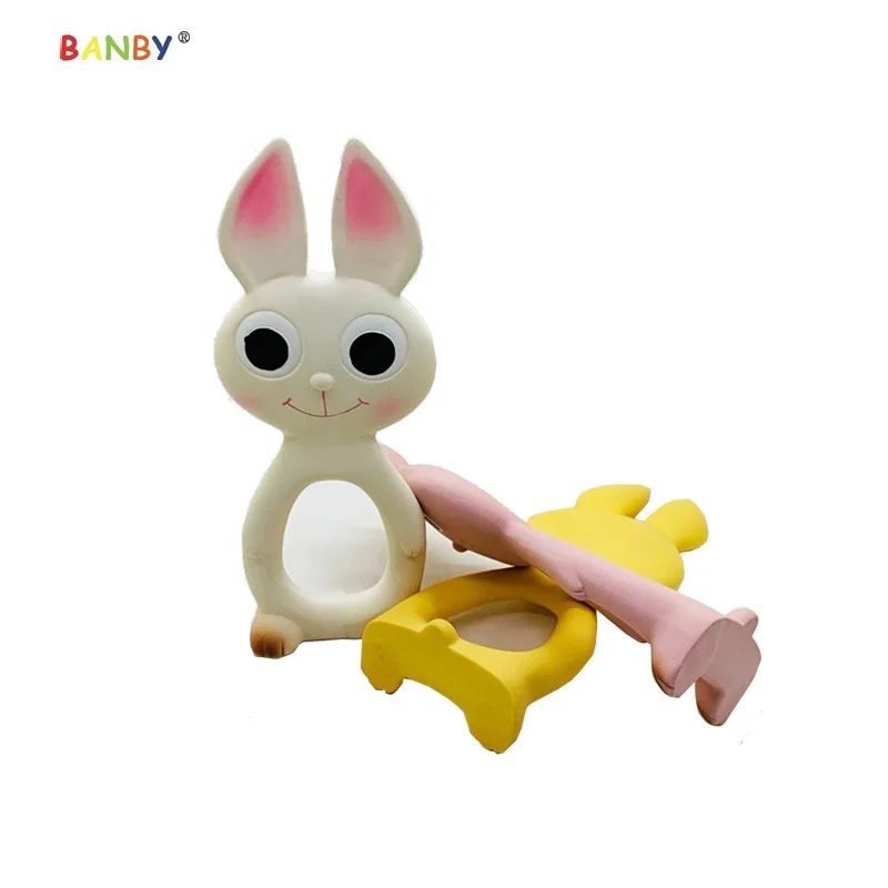 Hevea Rubber baby teethers teething products Duck bpa Free in High Quality