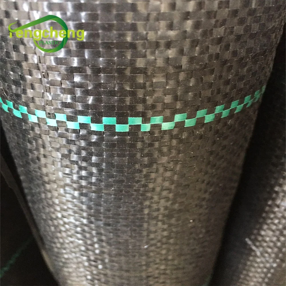 custom 70gsm black color water permeability PP woven type plant ground cover weedmat in rolls for garden