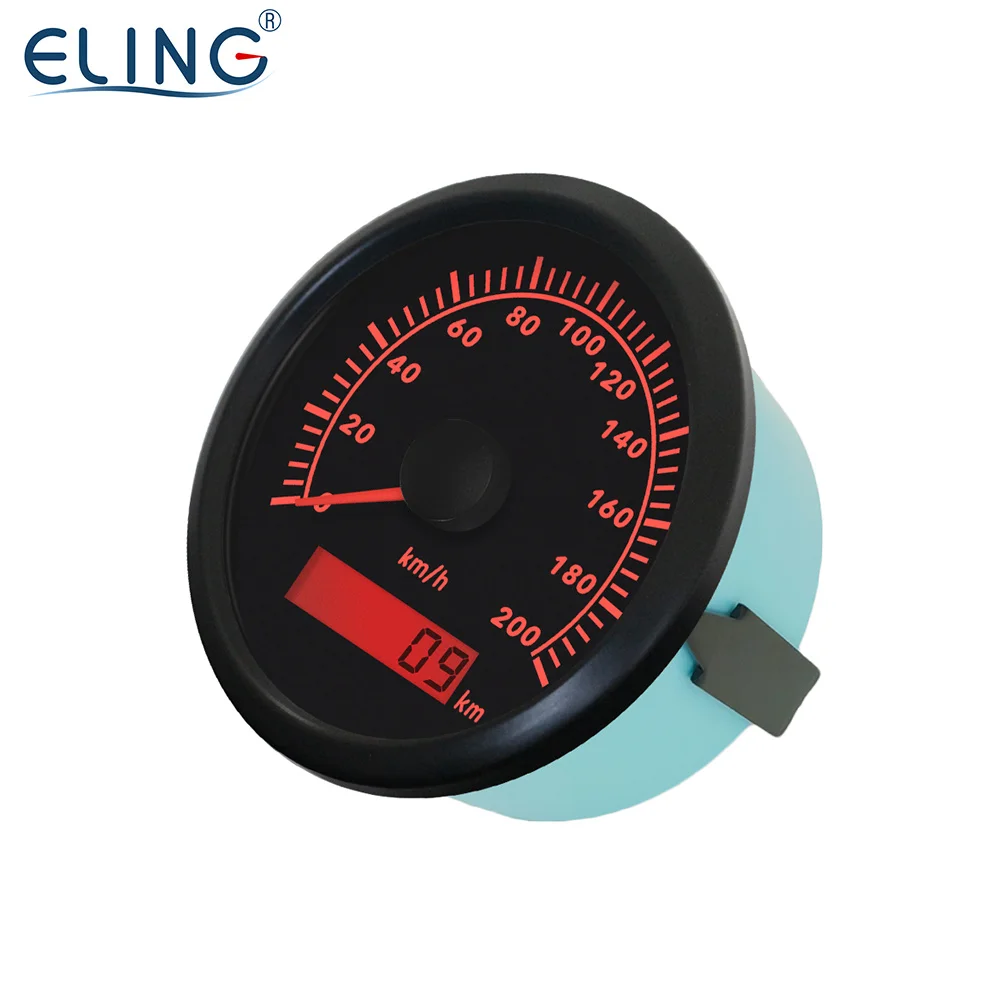 Светодиодный Спидометр 85 мм GPS 120 км/ч 160 200 300 одометр с красной подсветкой 12 В 24 для гоночных