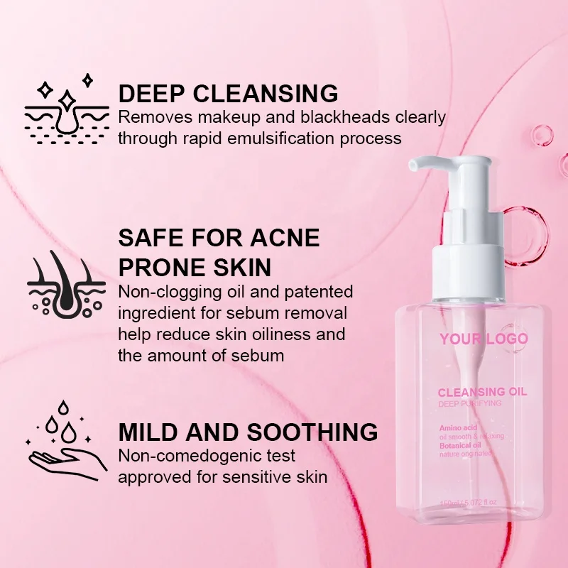 Natural Gentle Makeup Remover Moist Cleansing Oil Deep Cleansing Face Eye Lips Make-up Remover