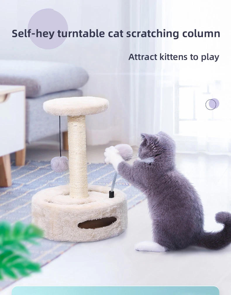 High Quality Cat Toys Sisal Rope Scratching Post Cactus Climbing Frame Cat Tree