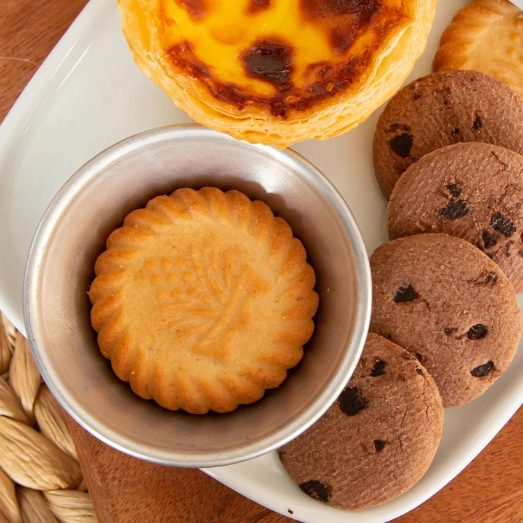 Gloway Wholesale Round Cupcake Pie Cookie Tins Pudding Mould Baking Cups Aluminium Mould Egg Tart