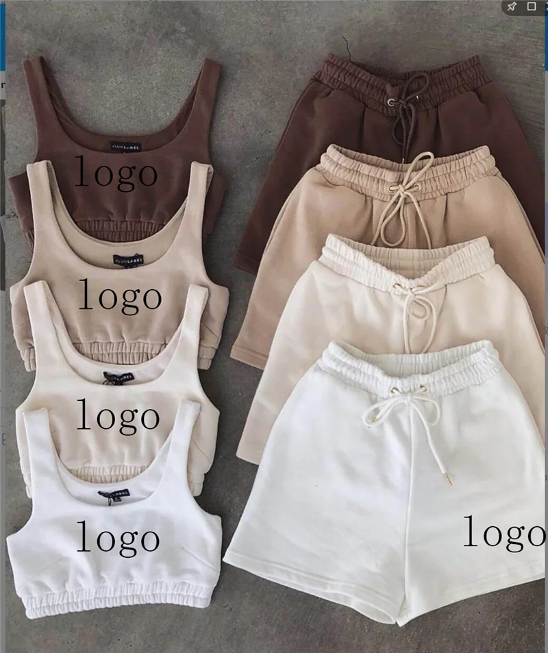 Summer New Biker Shorts Women Two Piece Biker Short Sets 2 Piece N****K Set Women Outfits 2021