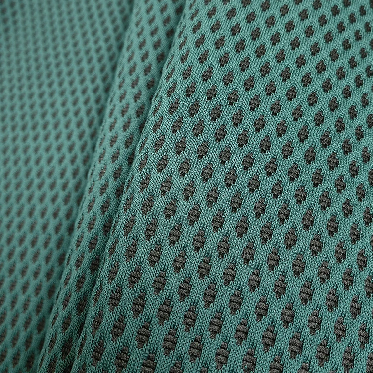 Professional Factory Atmospheric Dark Green 100% Polyester Knitted 3d Spacer Mesh Mattress Border Fabric