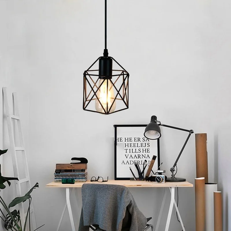 Loft Industrial Wind Retro Iron Pendant Lights E27 LED Hanging Lamp For Kitchen Living Room Bedroom Aisle Balcony Vanity Light