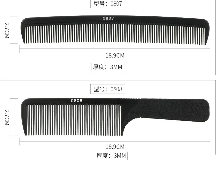 Salon Barber Black Carbon Cutting Comb Carbon Hair Comb