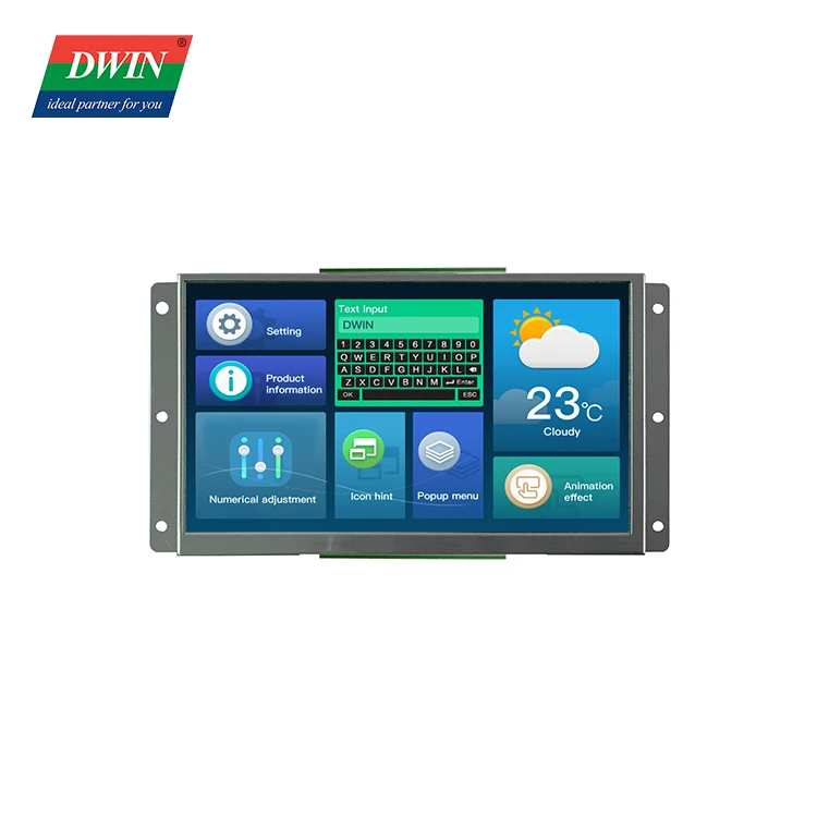 DWIN 7 дюймов 800*480 разрешение последовательного порта команда экран светодиодные модули LCD TFT дисплей HMI тачскрин DMG80480Y070-01N