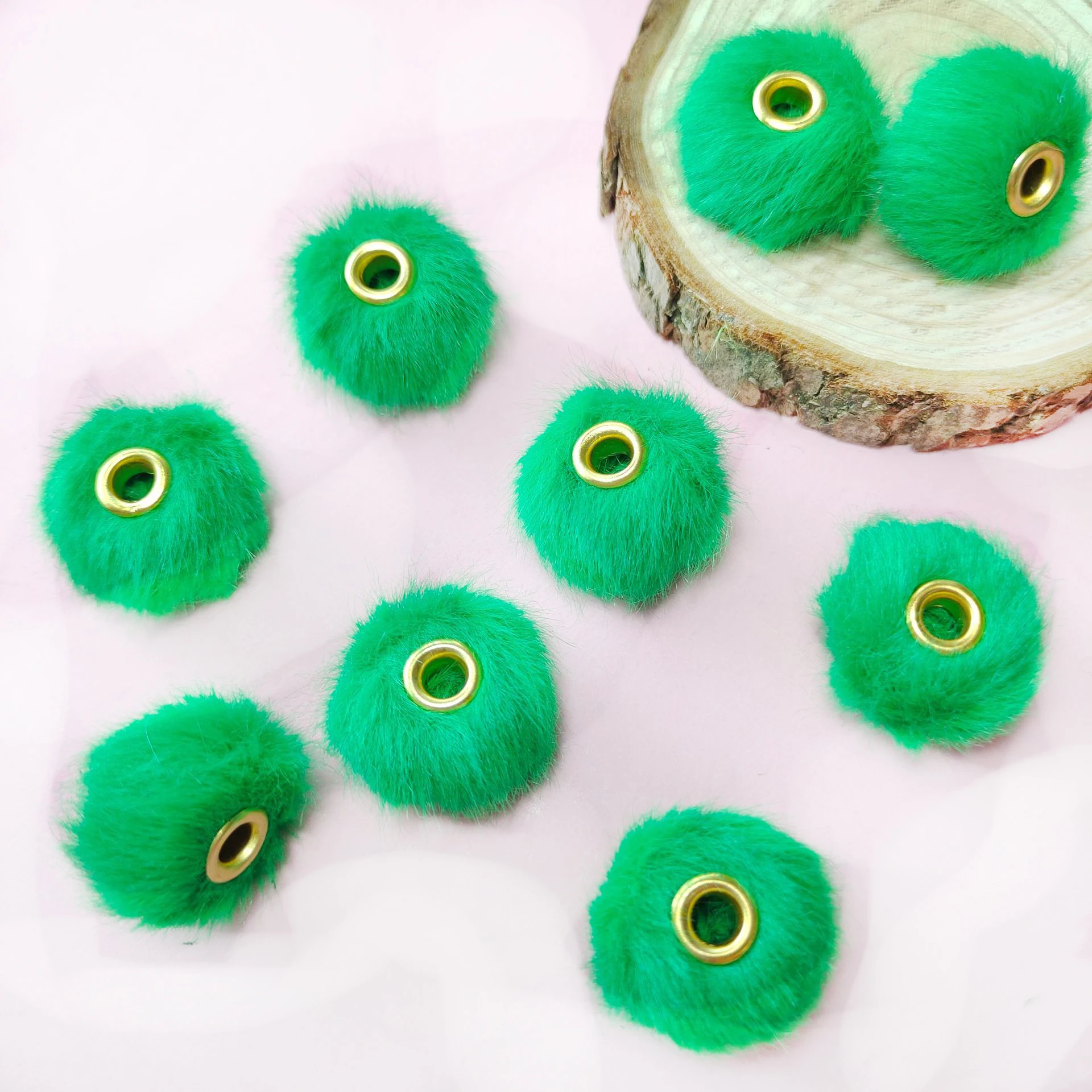 Plush beads 20mm large hole gasket bead beaded pen accessories 32 colors