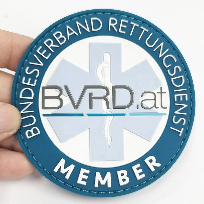 Custom Rubber Logo 3d Patches Clothes Garment Embossed Silicone Patches Tactical Soft Labels Rubber Pvc Patch