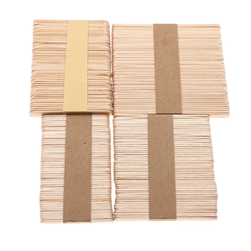 Biodegradable disposable wooden tableware Wooden Ice Cream Stick with Custom Logo Printing for dessert