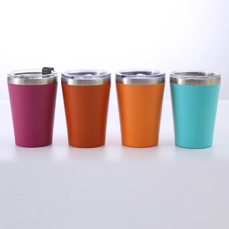 Eco Friendly Double Walled 12oz Insulated Vacuum Metal Tumblers Stainless Steel Travel Coffee Cups