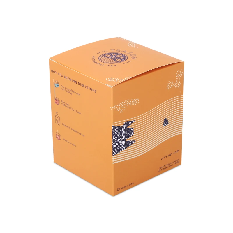 High quality Custom made UV print cosmetic chalk coffee tea packaging box recycled kraft candle perfume paper box manufacturer