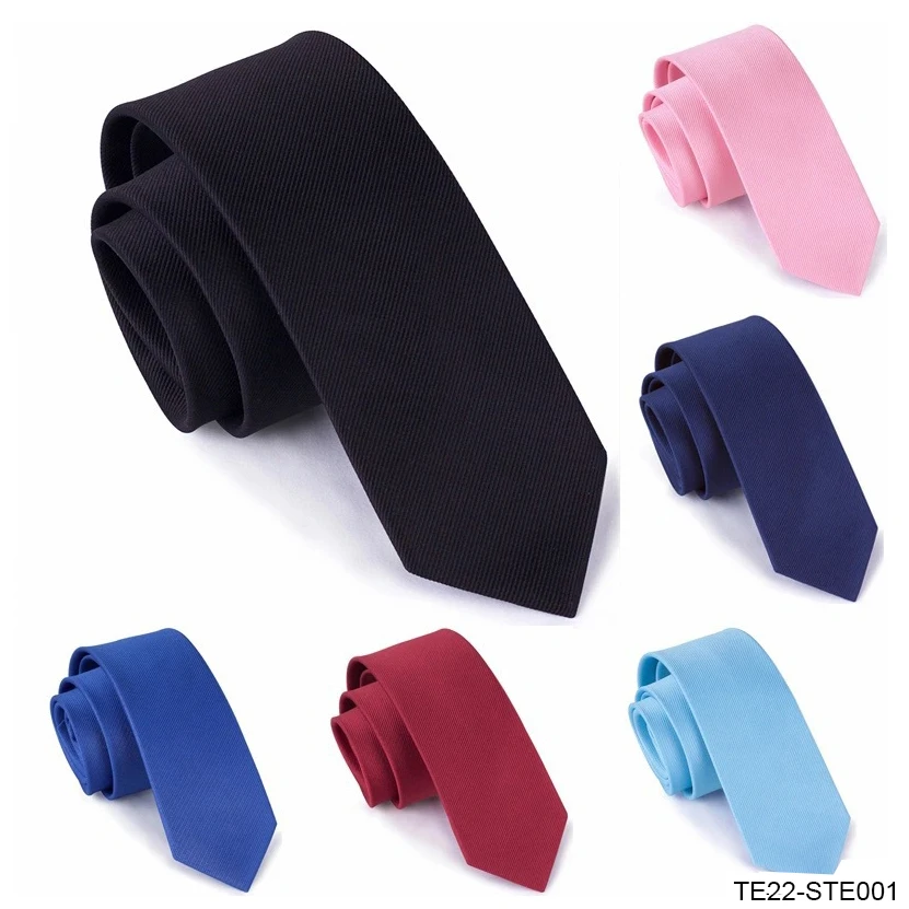 Custom Logo Pure Color Silk Neckties Men Classic Business Suits Casual Plain Color Mulberry Tie