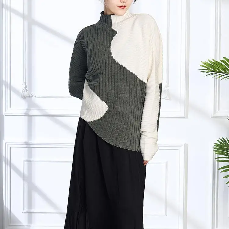 Premium Quality Colorblock Pullover with RWS Fine Merino Wool and Recycled Nylon