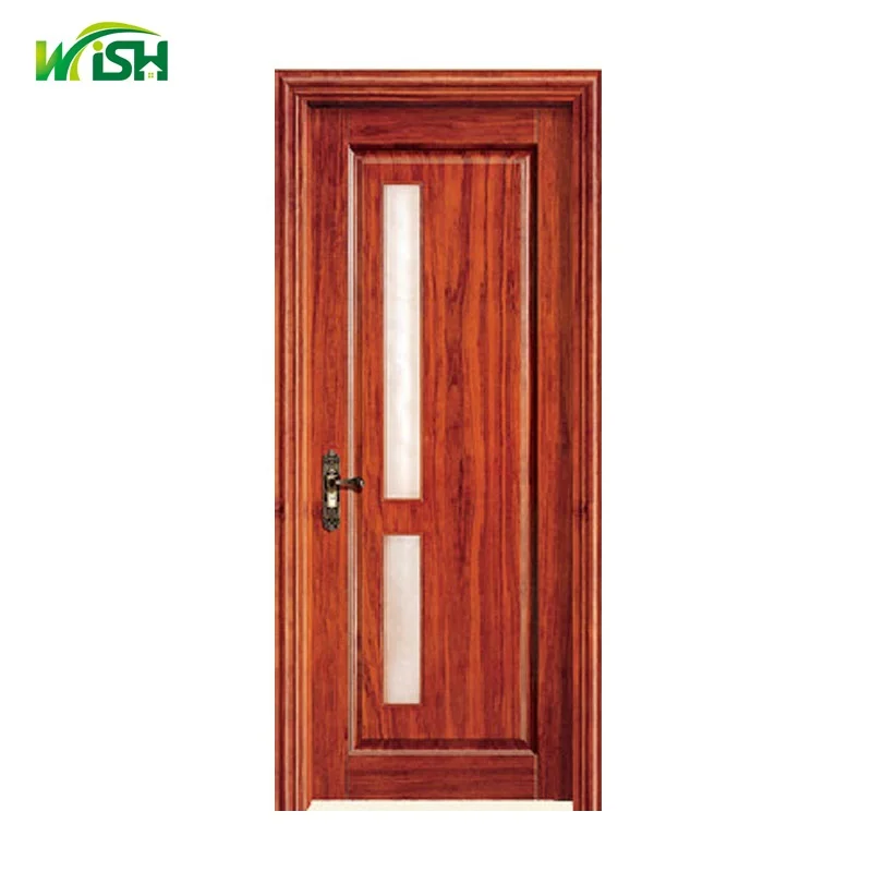 High quality solid core water proof wooden glass door interior glazed kitchen wooden doors