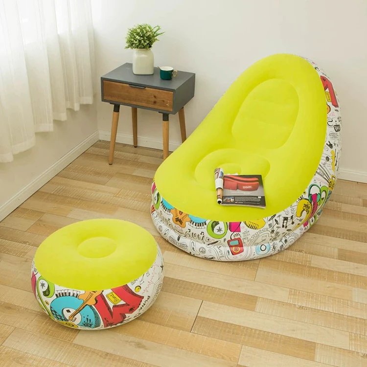 Custom Lazy Inflatable Lounger Air Sofa Bed Movie Chair Relax Inflatable Seat Sofa