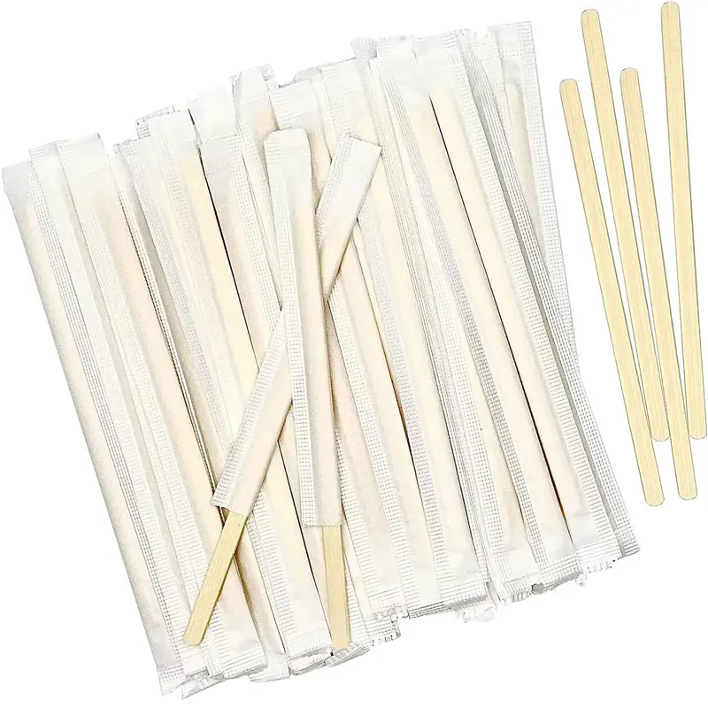 Bamboo Coffee Stir Sticks 110mm 140mm Disposable Drink Stirrer Bamboo Coffee Stirrers Non-Plastic Eco-Friendly Stirring Stick
