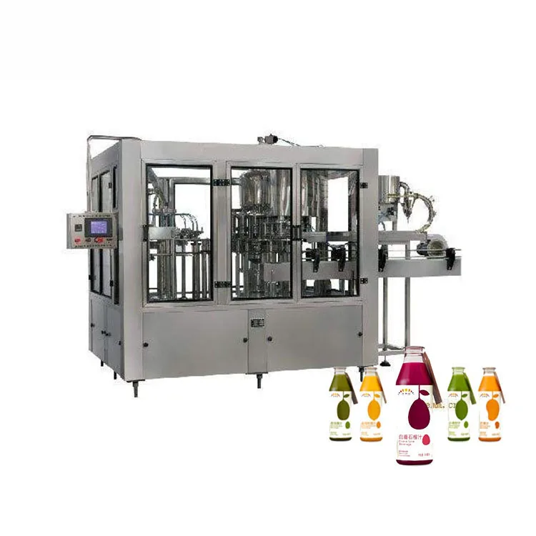Automatic beverage juice soda beer sparkling water making liquid filling machines production line glass bottle capping machinery