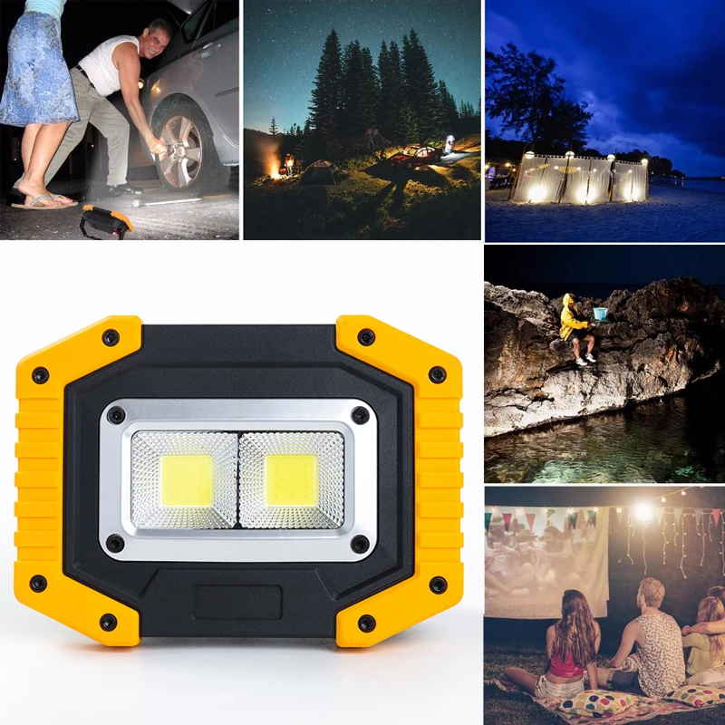 30W Led Portable Spotlight Led Work Light Rechargeable 18650 or AA Battery Outdoor Lamp For Hunting Camping Latern Flashlight