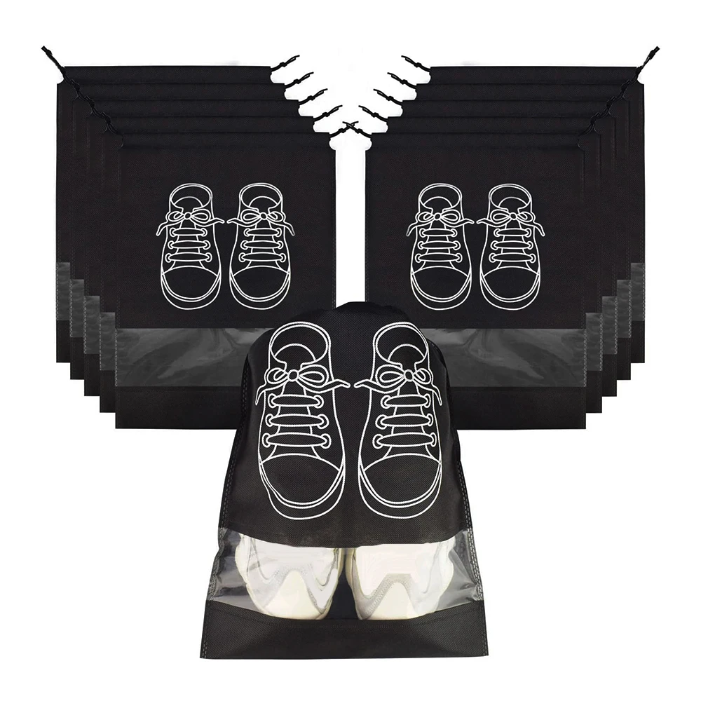 HUAQING packing Promotional custom high quality cheap drawstring non-woven storage shoe bag