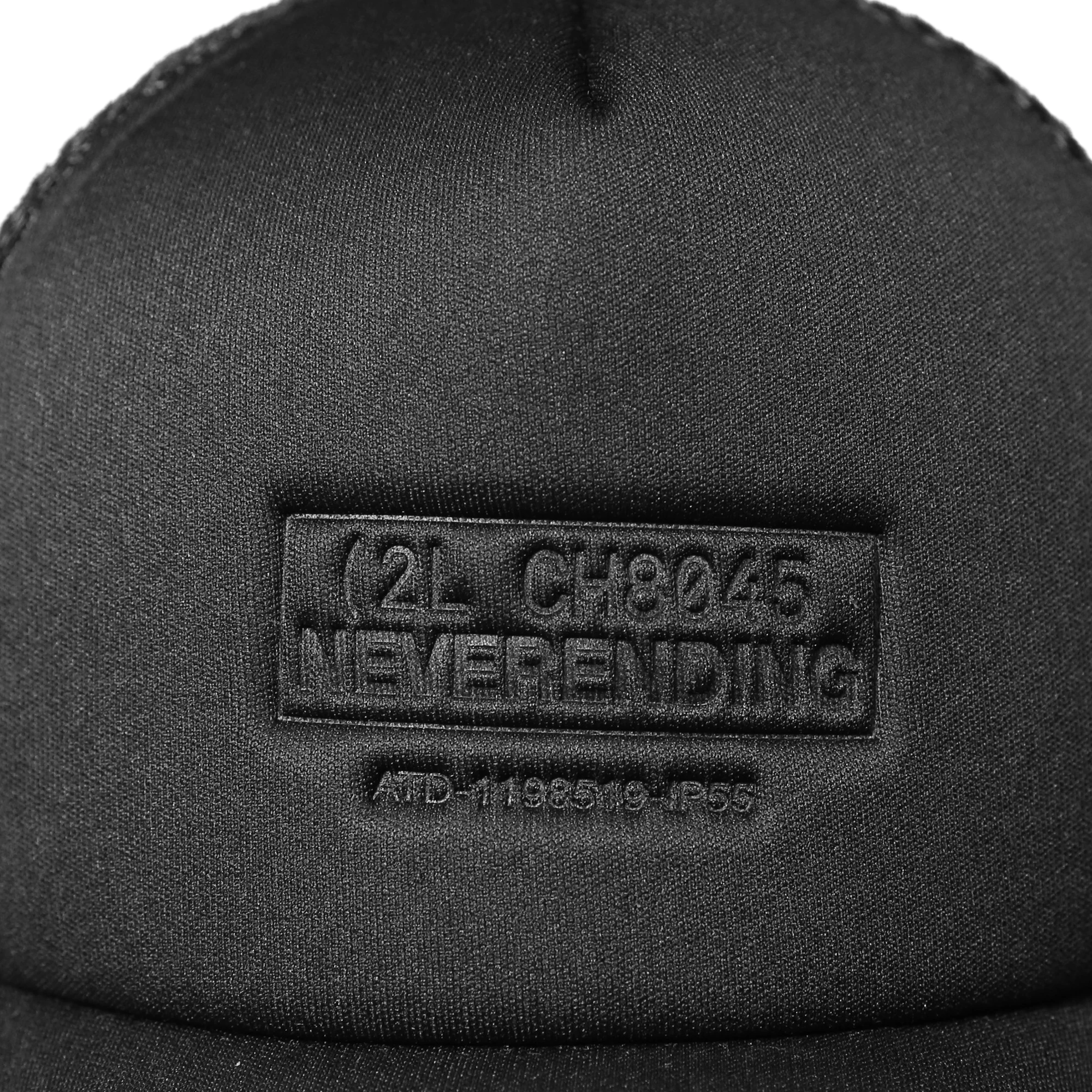 Promotional 100% polyester 5 panels Short Bill Black Foam Plain Trucker Cap Mesh Hat For Summer