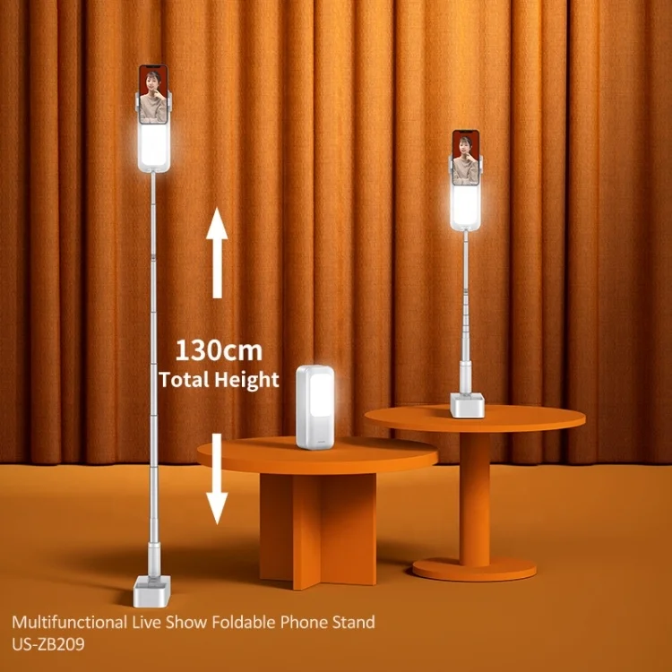 Portable Tik Tok Live Streaming Stand Tripod Photographic Live Foldable Phone Stand With Remote Adjustable LED Ring Light