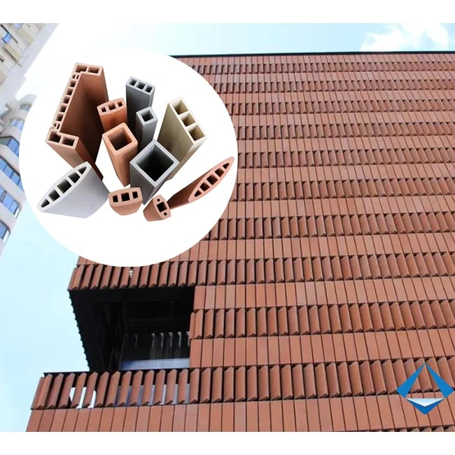 Togen building natural clay wall  terracotta louver facade terracotta panel