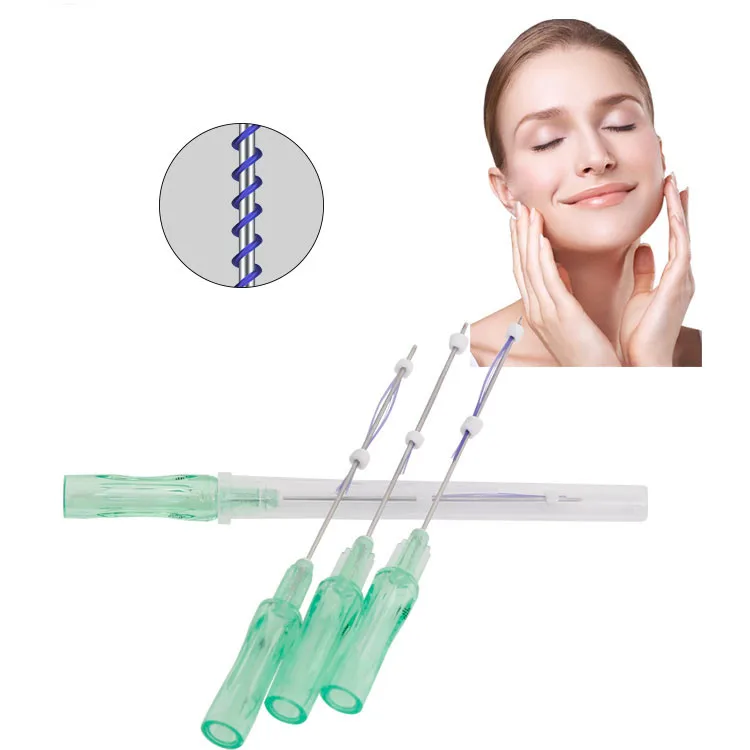 High quality absorbable Mono screw 29G 60mm hilos tensores facial face eye lifting PDO PCL PLLA thread