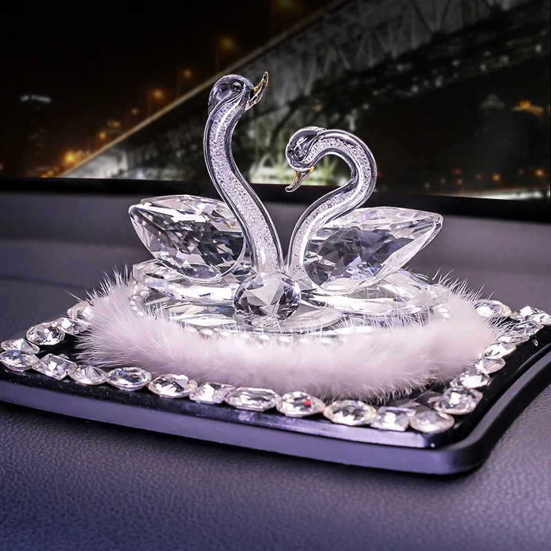 Swan Crystal Car Accessories Creative Car Interior Decoration Items Accessories
