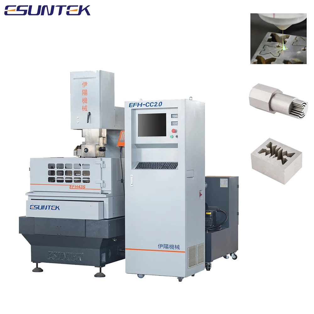 Esuntek CNC Wire Cut EDM Machine with 0.18mm Molybdenum wire instead of  0.25-0.6mm Brass wire