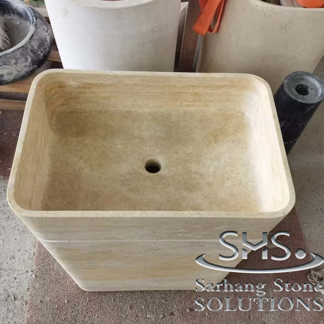 Customized marble pedestal sink professional manufacturer