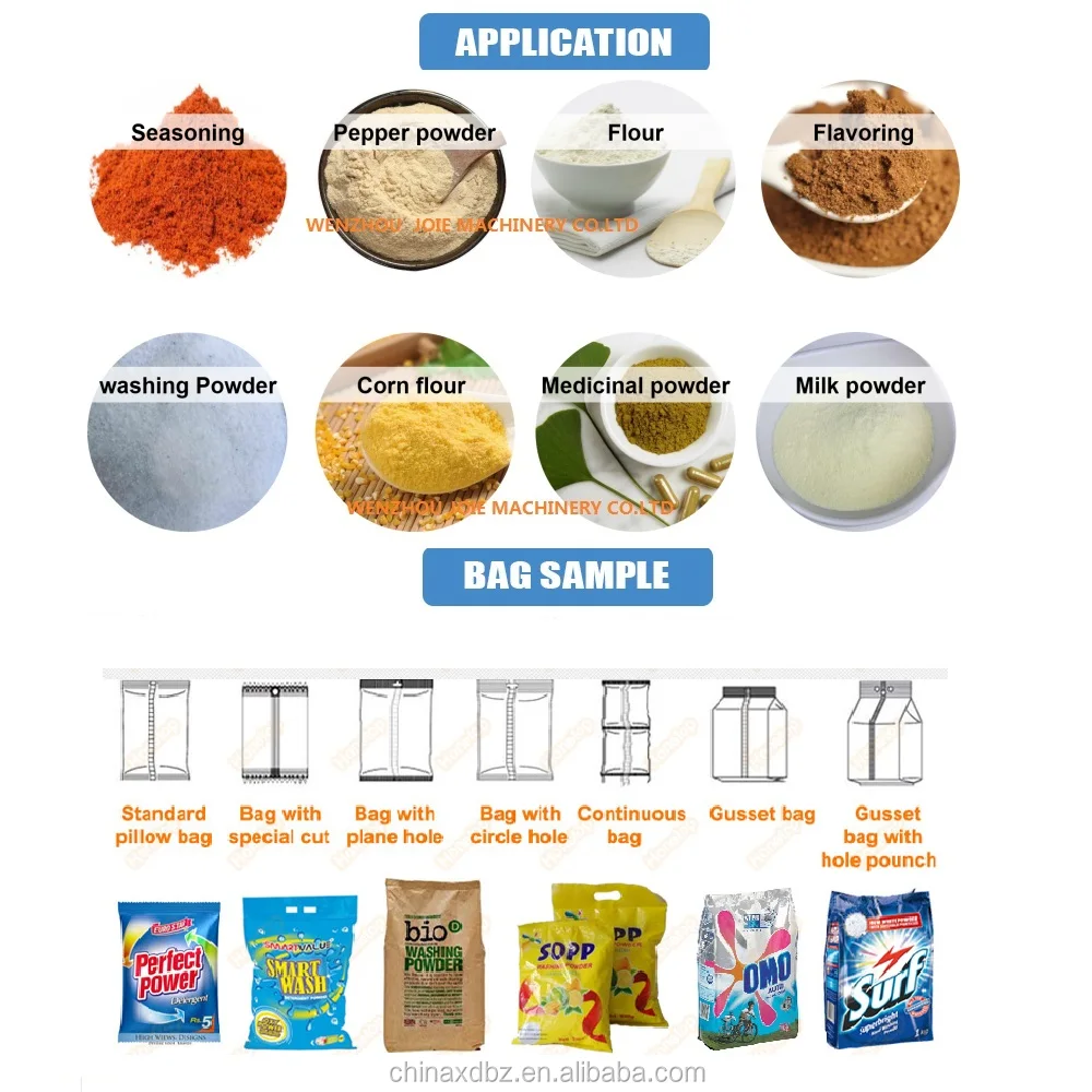 
Hot Sale automatic powder bag packaging machine with Siemens touch screen and PLC 