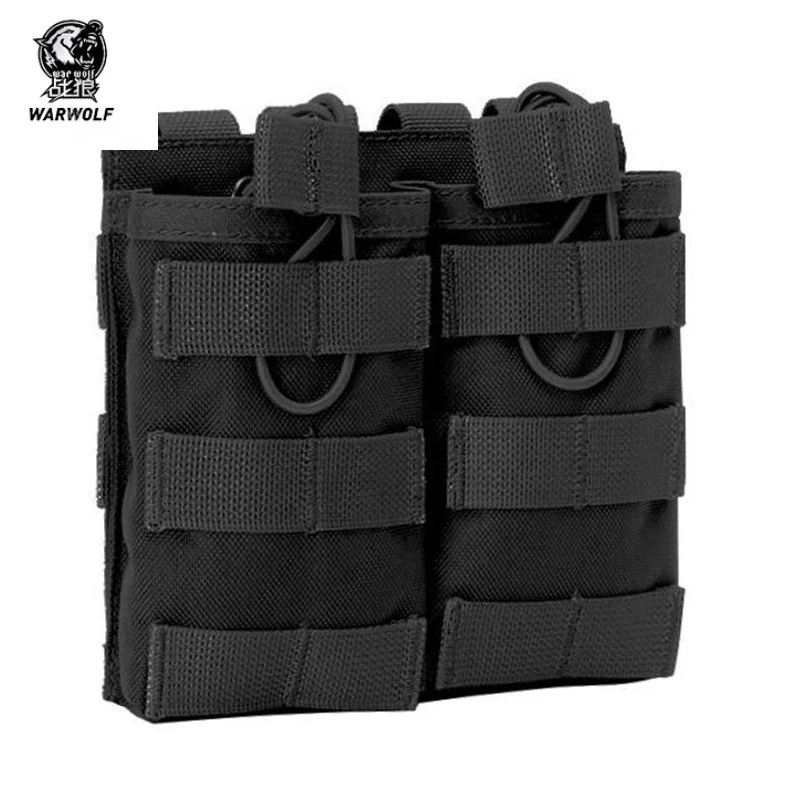Portable multifunctional m4 CS molle tactical magazine fast mag pouch with double capacity